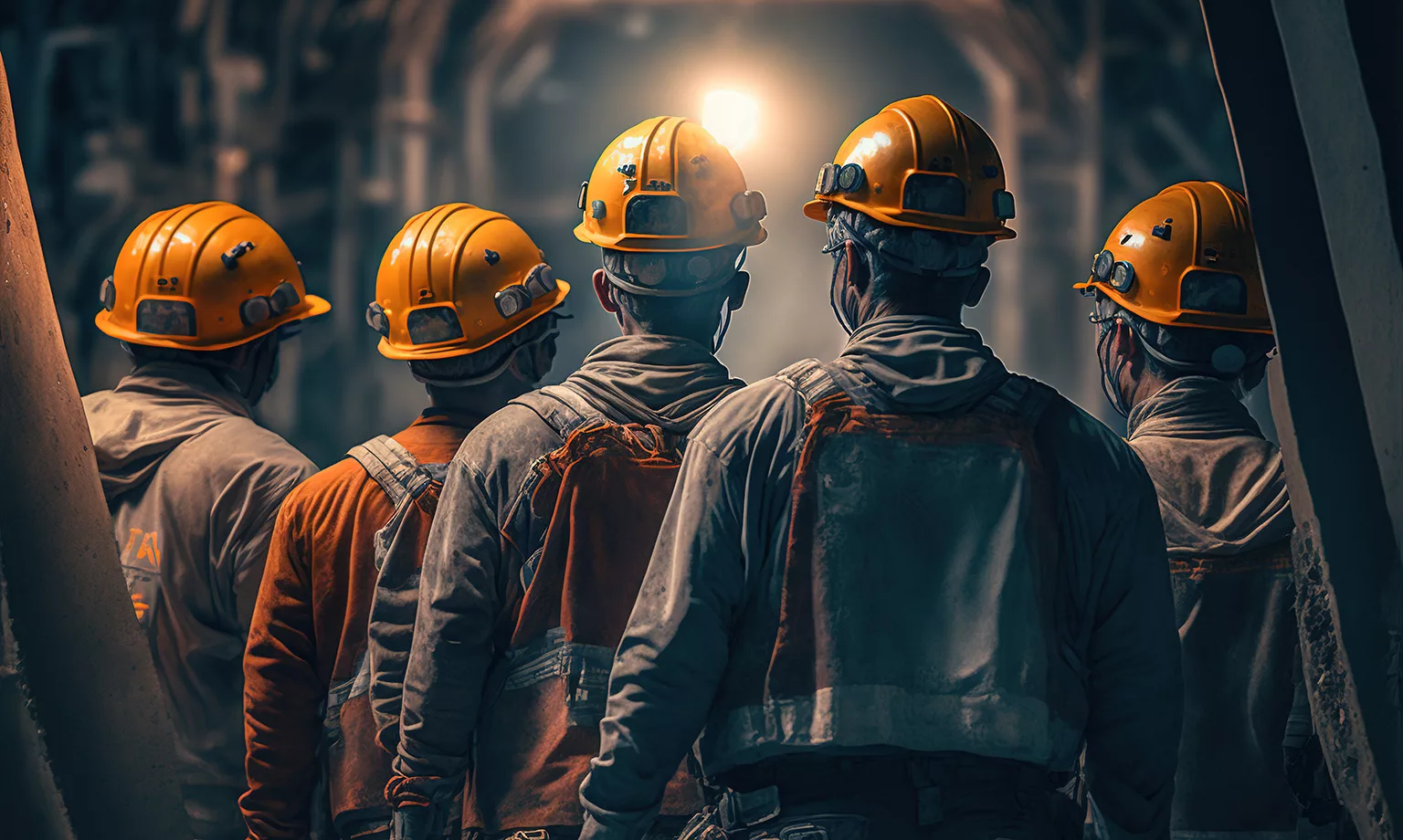 Group of mine workers