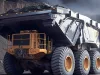 Large Autonomous Driverless Powerful Electric Drive Mining Truck in Open Pit.
