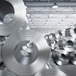 roll of steel sheet in factory