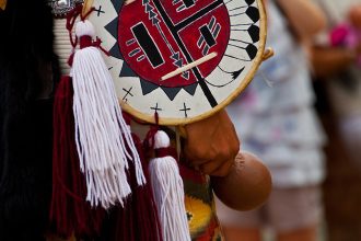 Young Native American Man Performing Traditional Dance