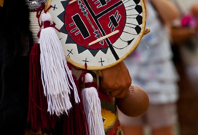 Young Native American Man Performing Traditional Dance